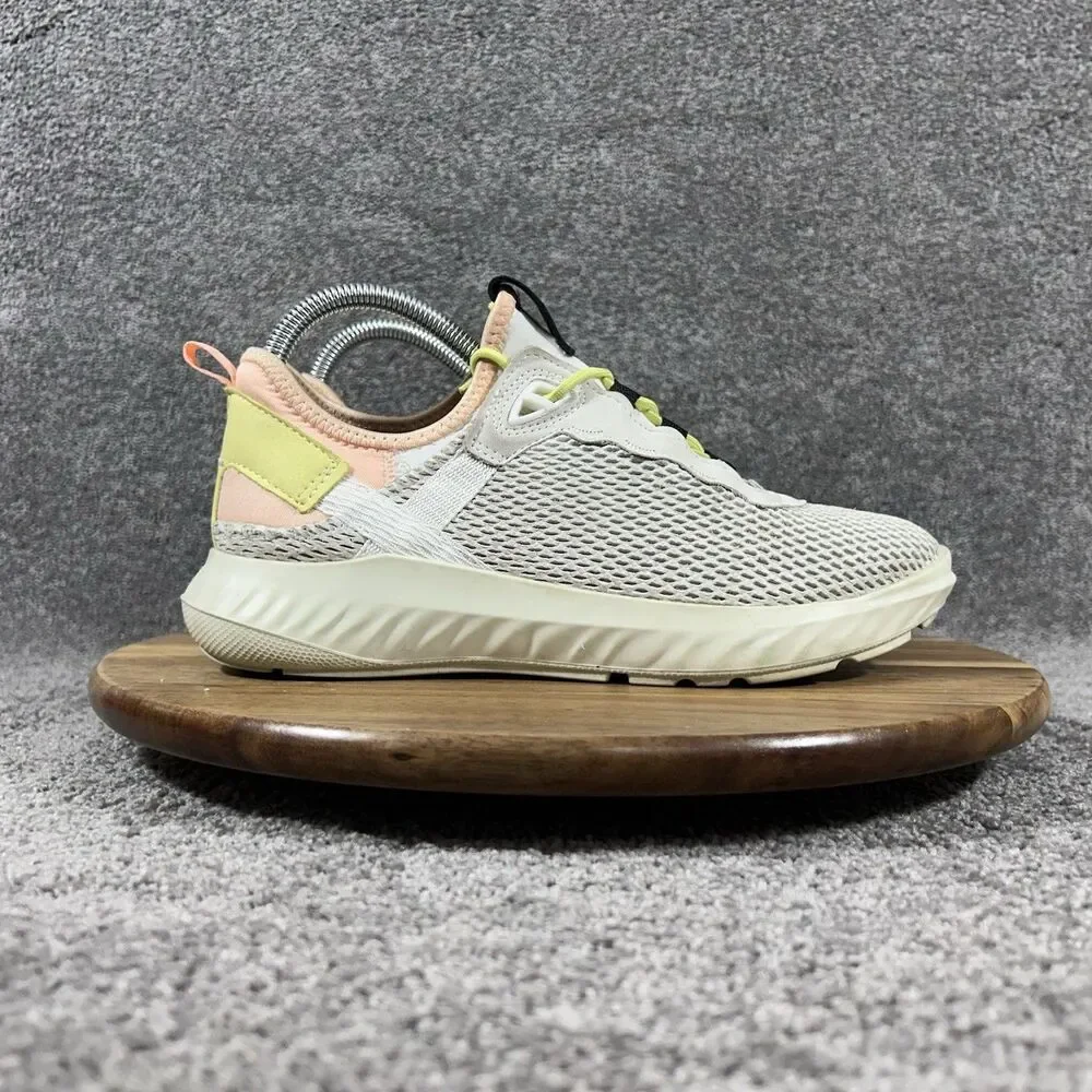 ECCO ATH-1FW Women’s EU 37 Shadow White Pastel Mesh Comfort Athletic Shoes Used